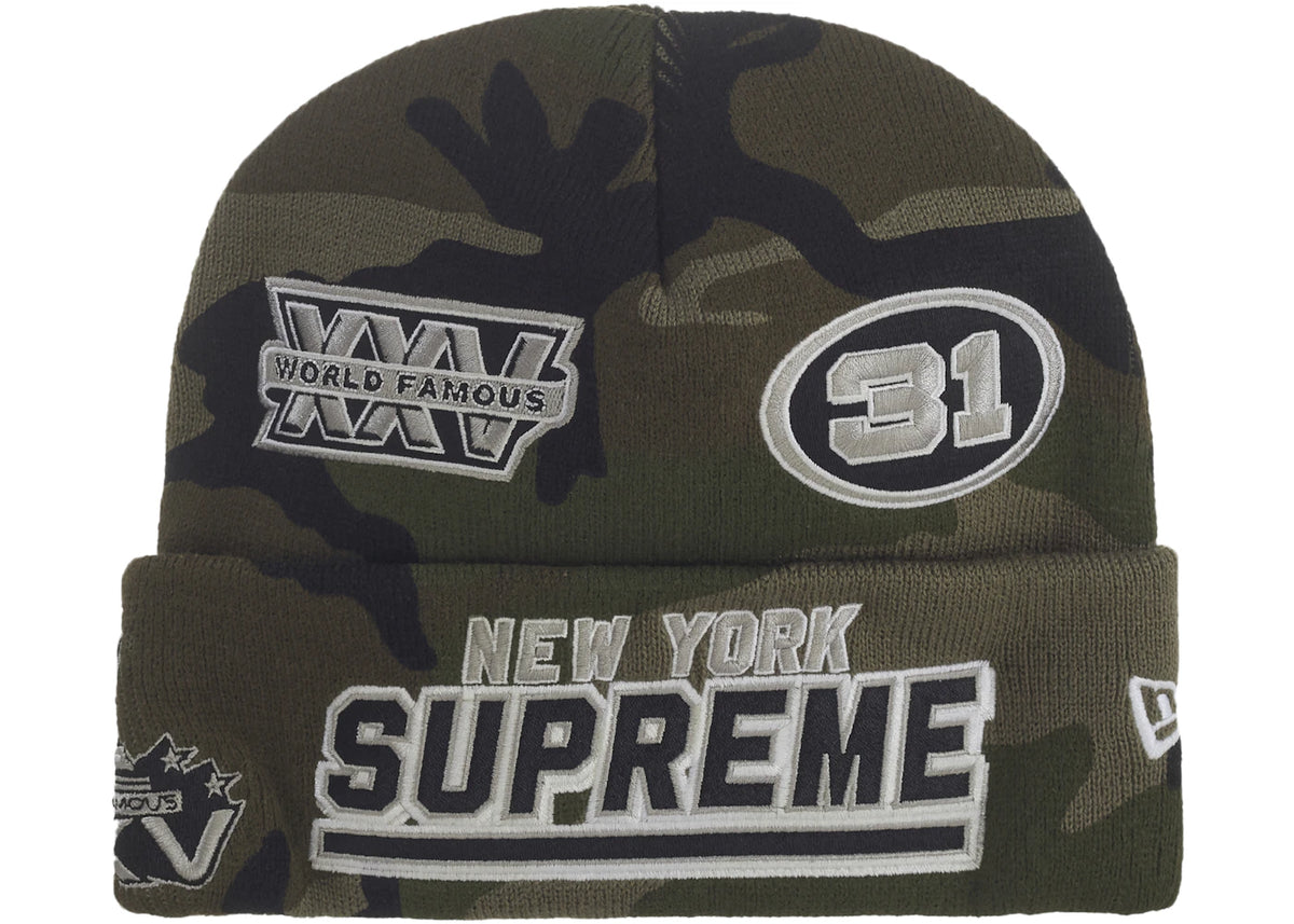 Supreme New Era Football Beanie Woodland Camo - vue secondaire B