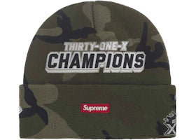 Supreme New Era Football Beanie Woodland Camo