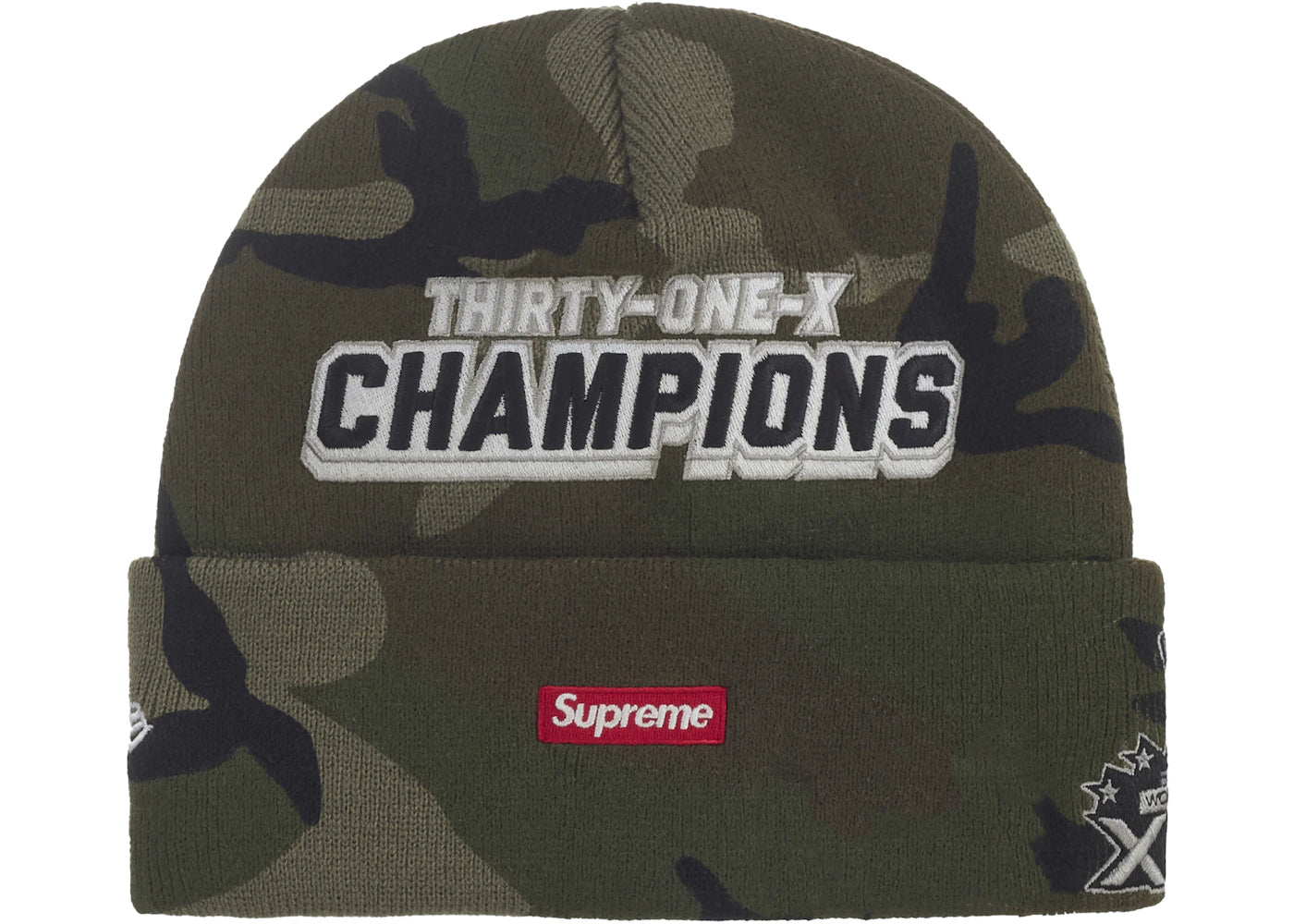Supreme New Era Football Beanie Woodland Camo - vue secondaire A