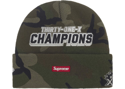Supreme New Era Football Beanie Woodland Camo - product view 2