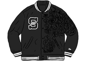 Supreme New Era MLB Varsity Jacket Black