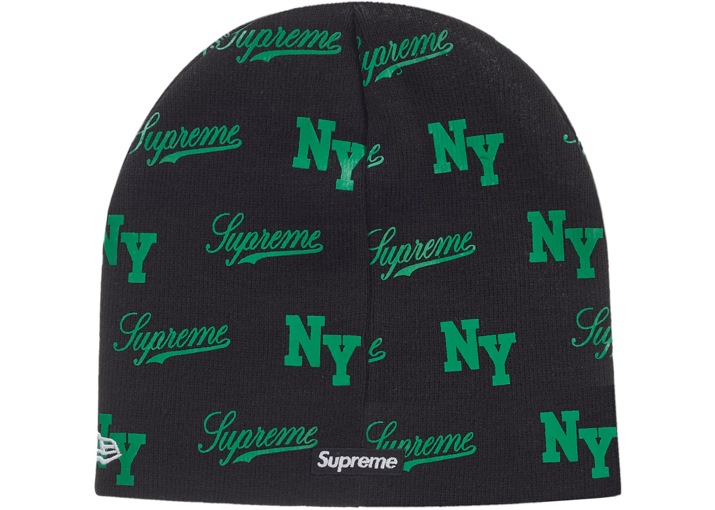 Supreme New Era Monogram Beanie Black - vue secondaire B