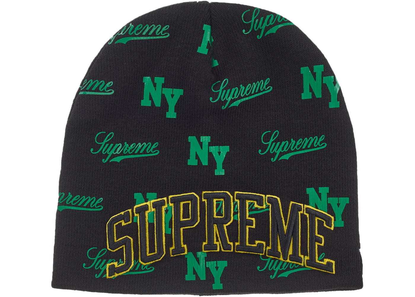 Supreme New Era Monogram Beanie Black - vue secondaire A