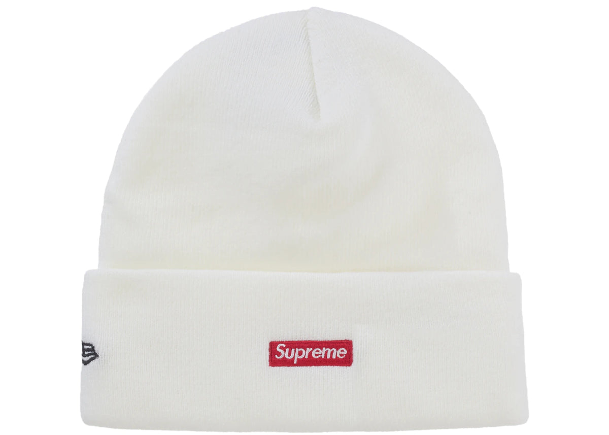 Supreme New Era Old English Beanie White - vue secondaire B