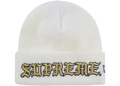 Supreme New Era Old English Beanie White - product view 2
