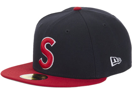 Supreme New Era Reaper S Logo 59Fifty Fitted Hat Navy - product view 2