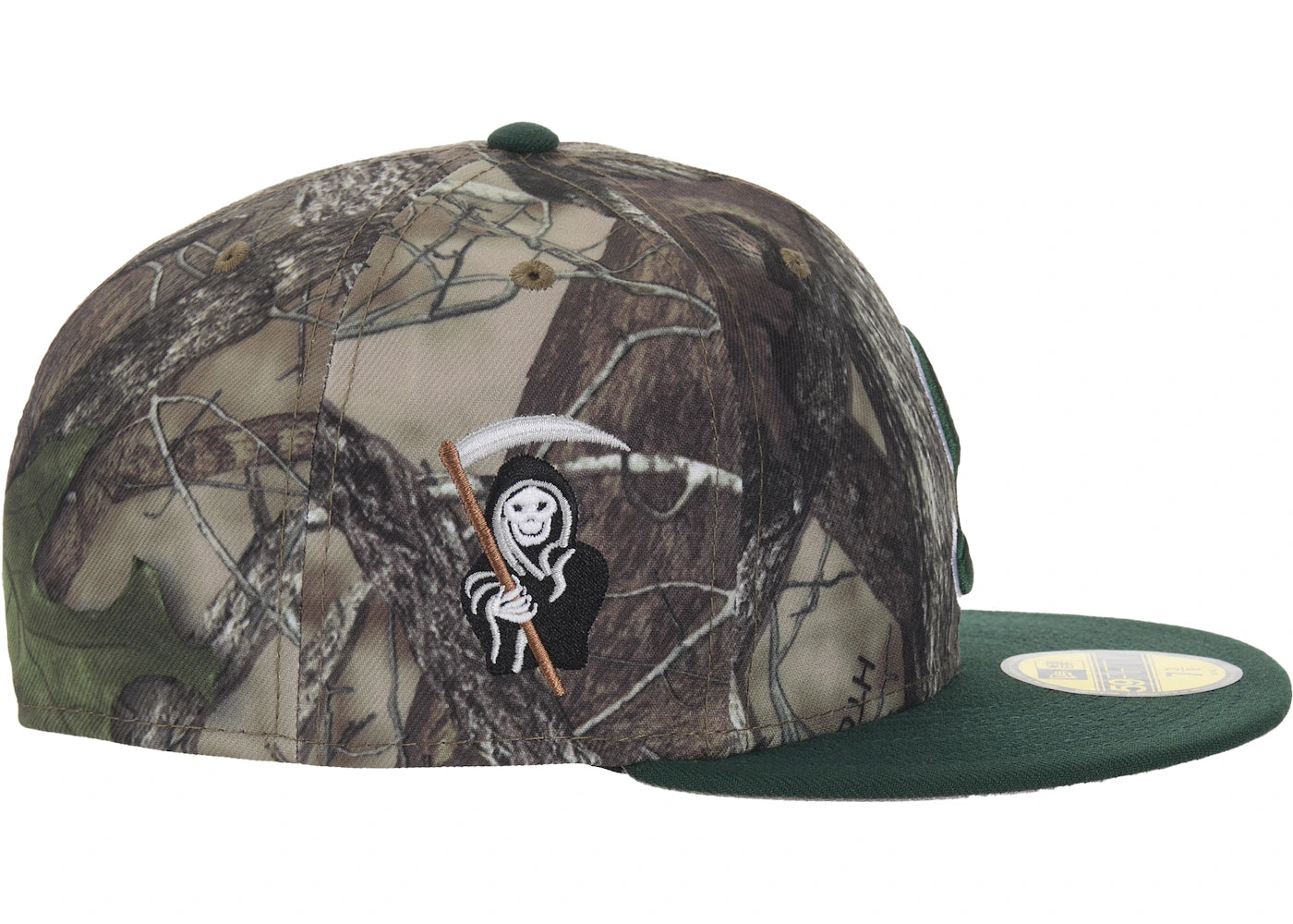 Supreme New Era Reaper S Logo 59Fifty Fitted Hat Woodland Camo - vue secondaire B
