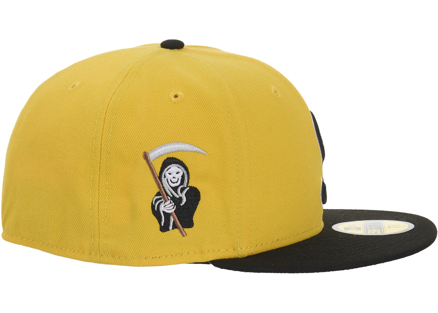 Supreme New Era Reaper S Logo 59Fifty Fitted Hat Yellow - vue secondaire B
