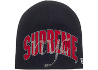 Supreme New Era Rhinestone Beanie (SS26) Navy