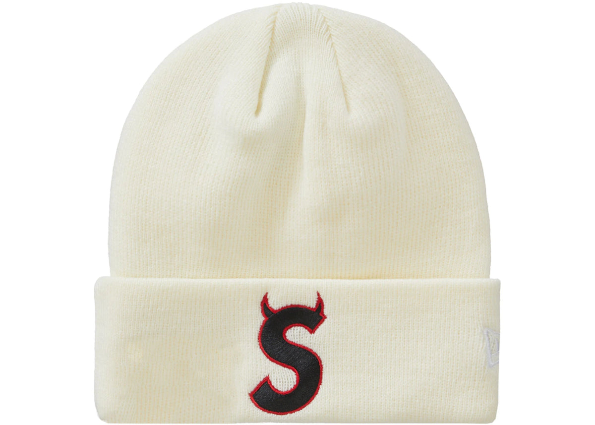 Supreme New Era S Logo Beanie (FW22) Natural - vue 360