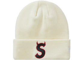 Supreme New Era S Logo Beanie (FW22) Natural - vue secondaire A