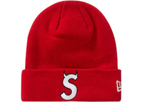 Supreme New Era S Logo Beanie (FW22) Red