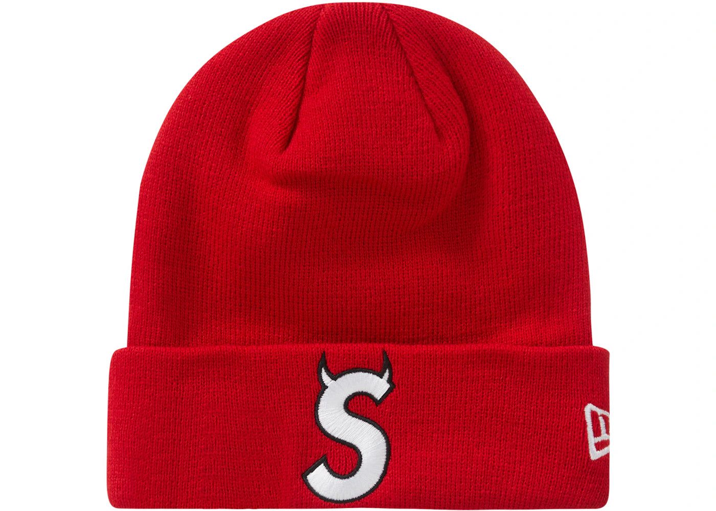 Supreme New Era S Logo Beanie (FW22) Red - vue secondaire A