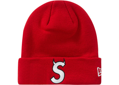 Supreme New Era S Logo Beanie (FW22) Red - product view 2