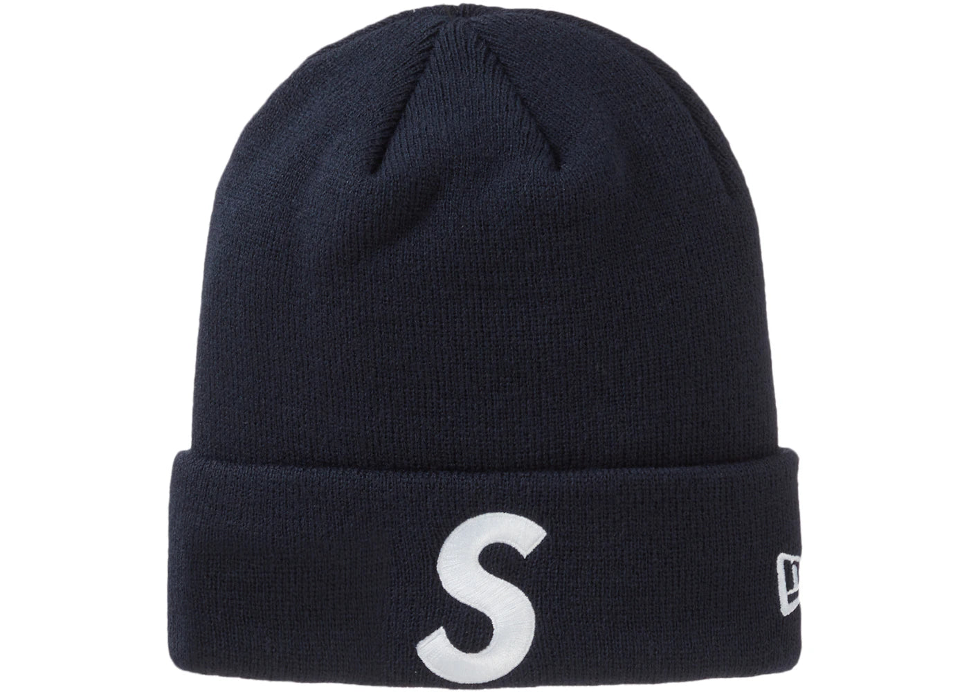 Supreme New Era S Logo Beanie Navy - vue secondaire A