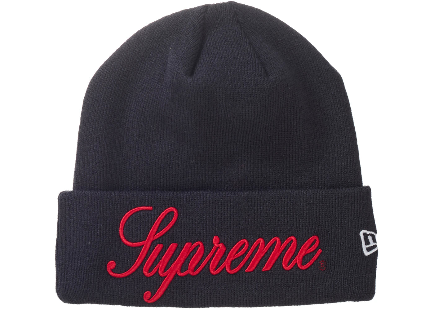 Supreme New Era Script Beanie Navy - vue 360