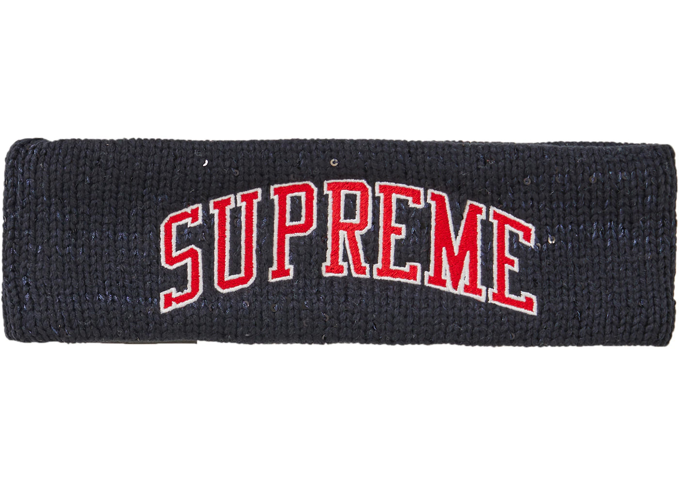 Supreme New Era Sequin Arc Logo Headband Navy - vue secondaire A