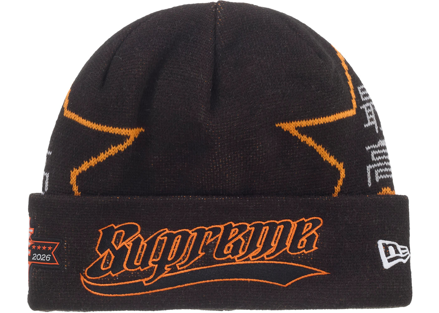 Supreme New Era Stars Beanie Black - vue secondaire A