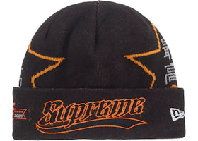 Supreme New Era Stars Beanie Black