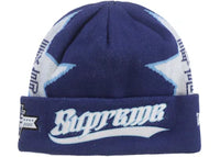 Supreme New Era Stars Beanie Navy