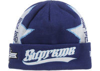 Supreme New Era Stars Beanie Navy