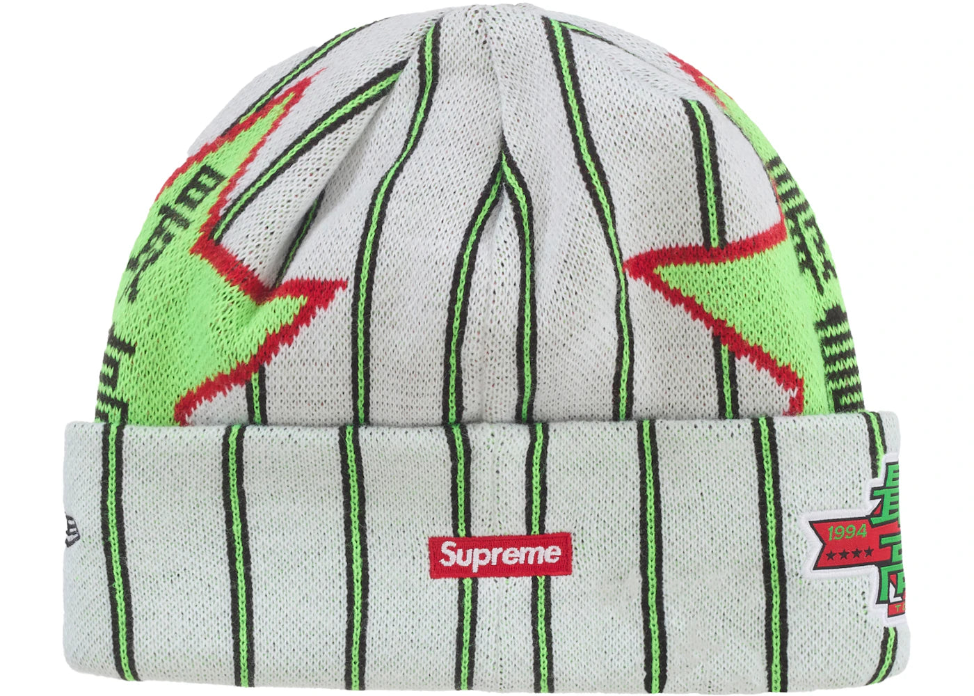 Supreme New Era Stars Beanie White - vue secondaire B