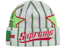 Supreme New Era Stars Beanie White