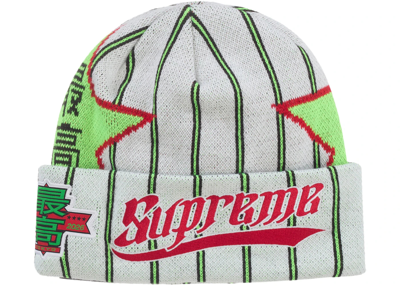 Supreme New Era Stars Beanie White - vue secondaire A
