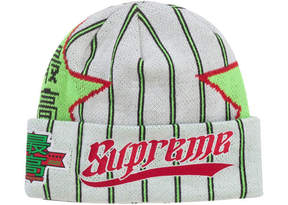 Supreme New Era Stars Beanie White - product view 2