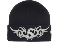 Supreme New Era Tribal S Logo Beanie Black