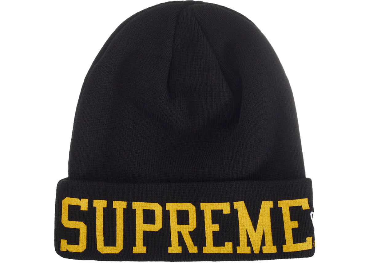 Supreme New Era Varsity Beanie Black - vue secondaire A