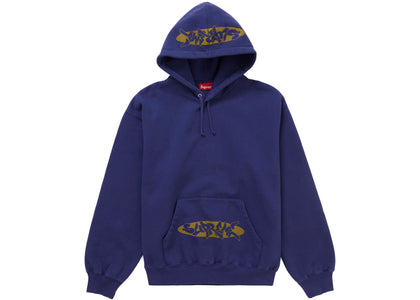 Supreme New World Order Hooded Sweatshirt Purple - apparel view 2
