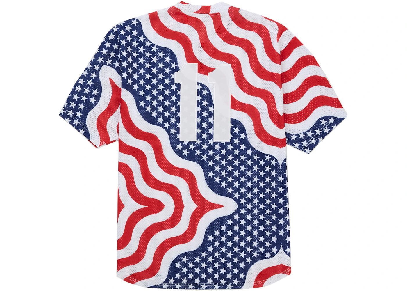 Supreme New York USA Shop S Logo Baseball Henley Flag - vue secondaire B