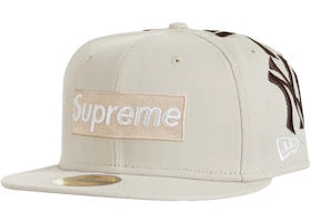 Supreme New York Yankees Box Logo New Era Tan - authentic Supreme product