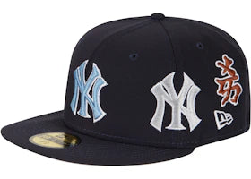 Supreme New York Yankees Kanji New Era Fitted Hat Navy - vue 360