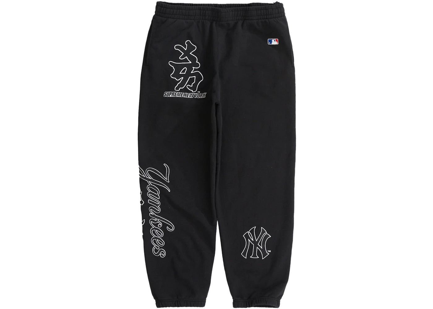 Supreme New York Yankees Kanji Sweatpant Black - vue secondaire A