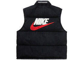 Supreme Nike Denim Puffer Vest Black - vue 360