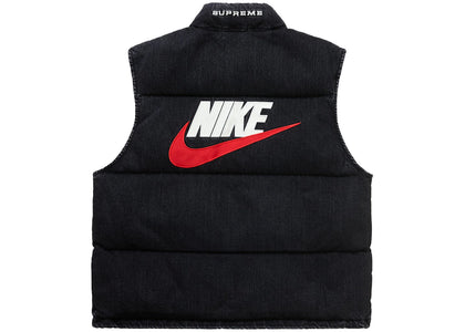 Supreme Nike Denim Puffer Vest Black - product view 2
