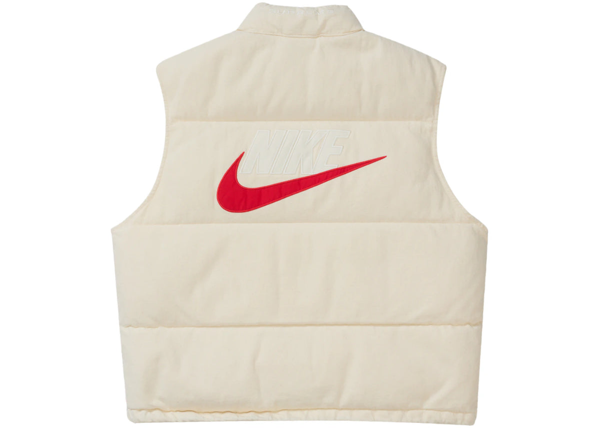 Supreme Nike Denim Puffer Vest Natural - vue secondaire A
