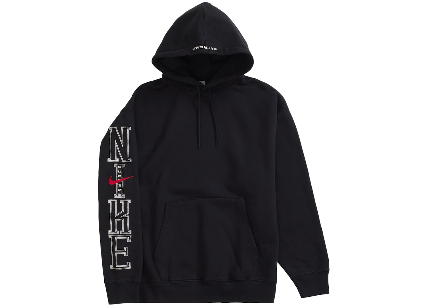 Supreme Nike Hooded Sweatshirt Black - vue secondaire B