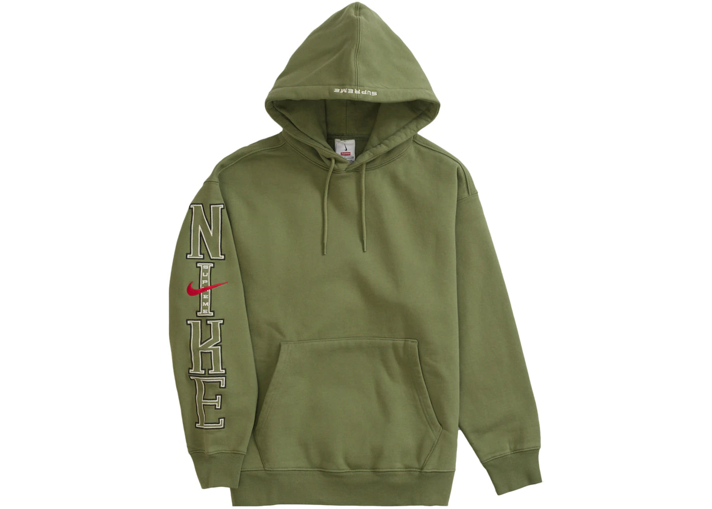 Supreme Nike Hooded Sweatshirt Olive - vue secondaire B