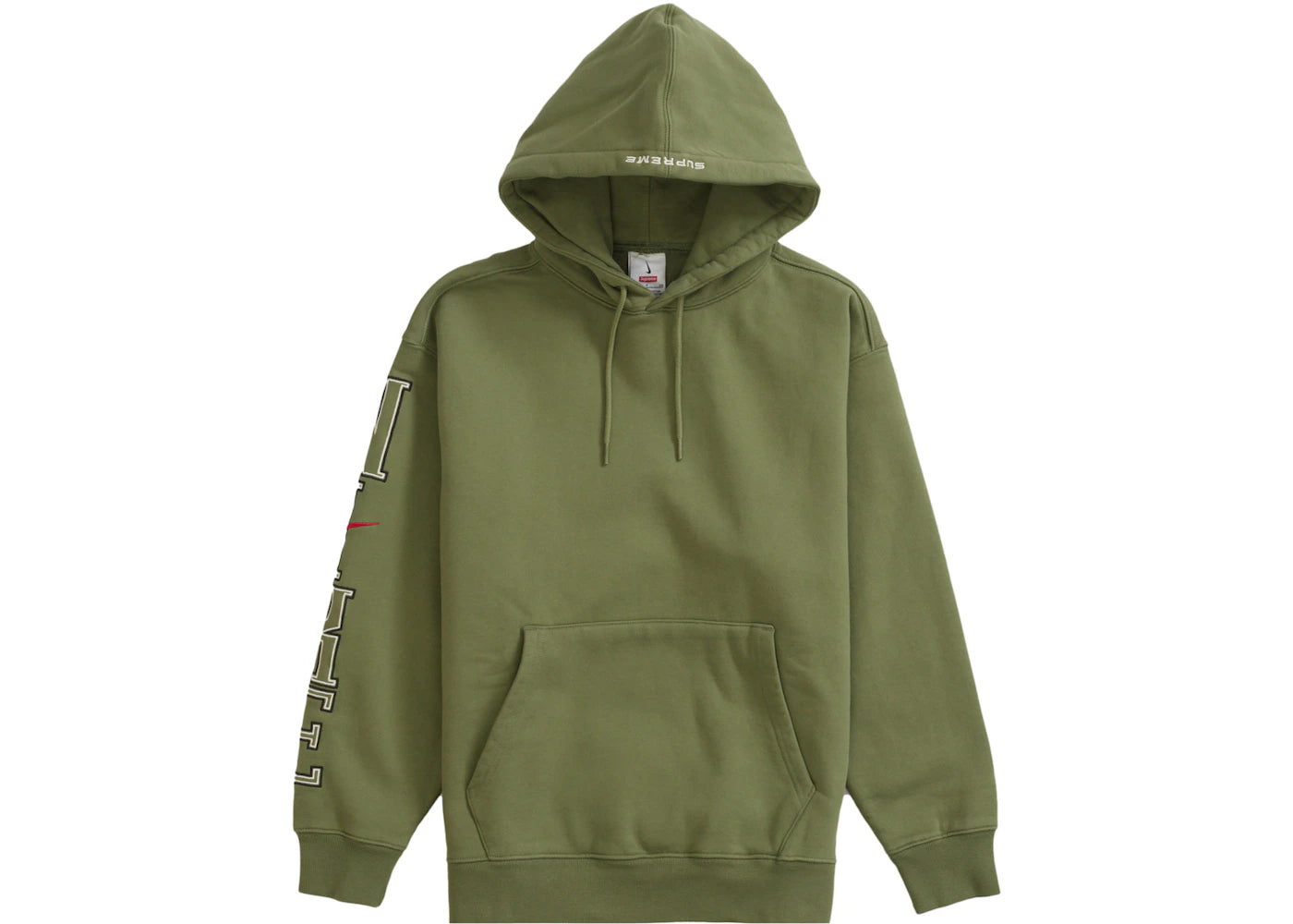 Supreme Nike Hooded Sweatshirt Olive - vue secondaire A