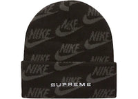 Supreme Nike Jacquard Logos Beanie Black