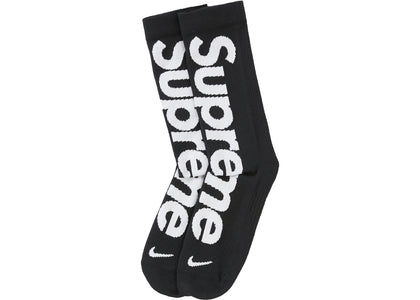 Supreme Nike Lightweight Crew Socks Black - authentic Supreme product