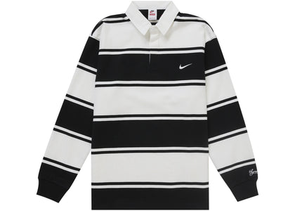Supreme Nike Stripe Rugby Black - authentic Supreme product