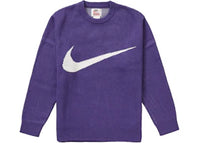 Supreme Nike Swoosh Sweater Purple
