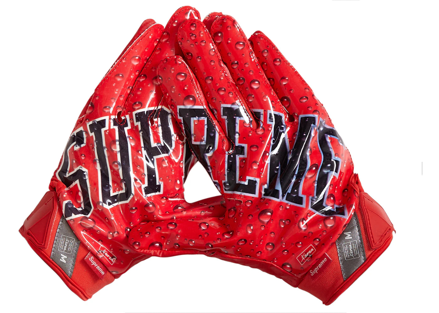 Supreme Nike Vapor Jet 4.0 Football Gloves Red - vue secondaire B