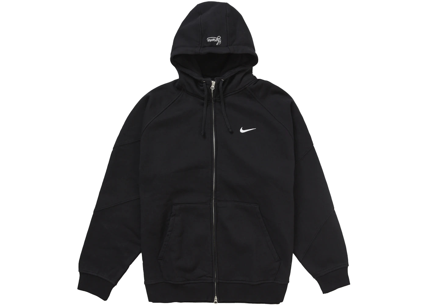 Supreme Nike Zip Up Hooded Sweatshirt Black - vue 360
