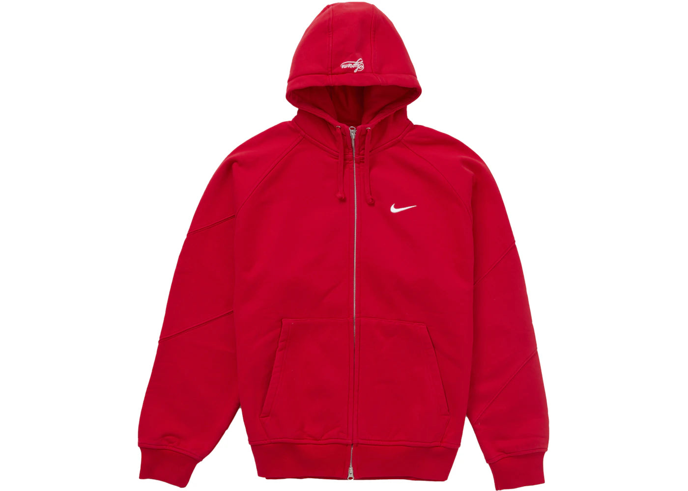 Supreme Nike Zip Up Hooded Sweatshirt Red - vue 360