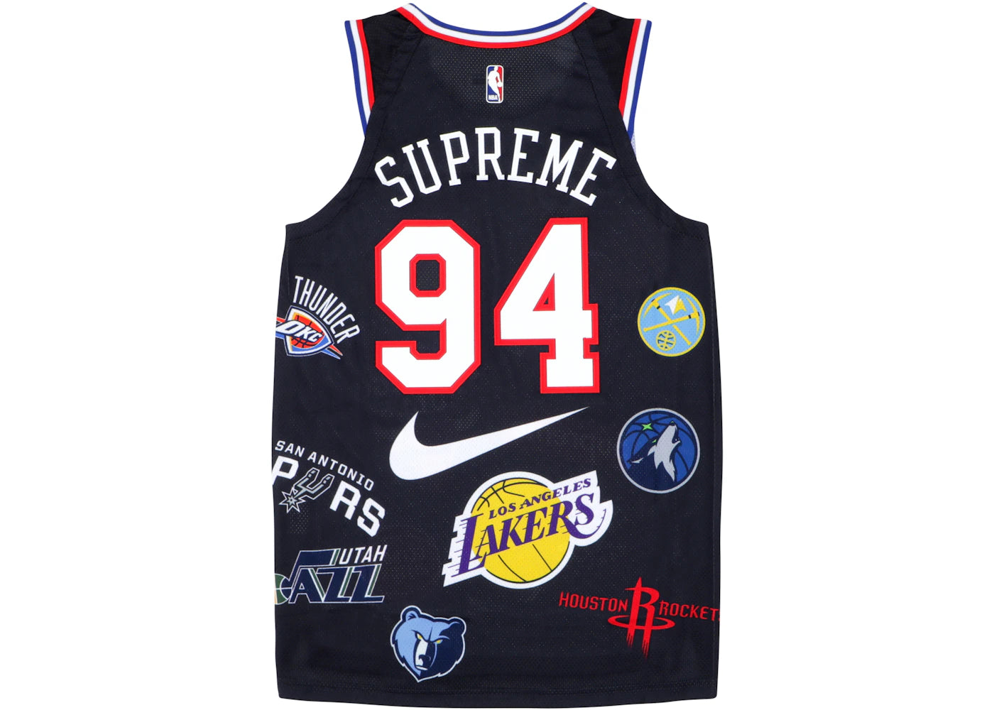Supreme Nike/NBA Teams Authentic Jersey Black - vue secondaire B